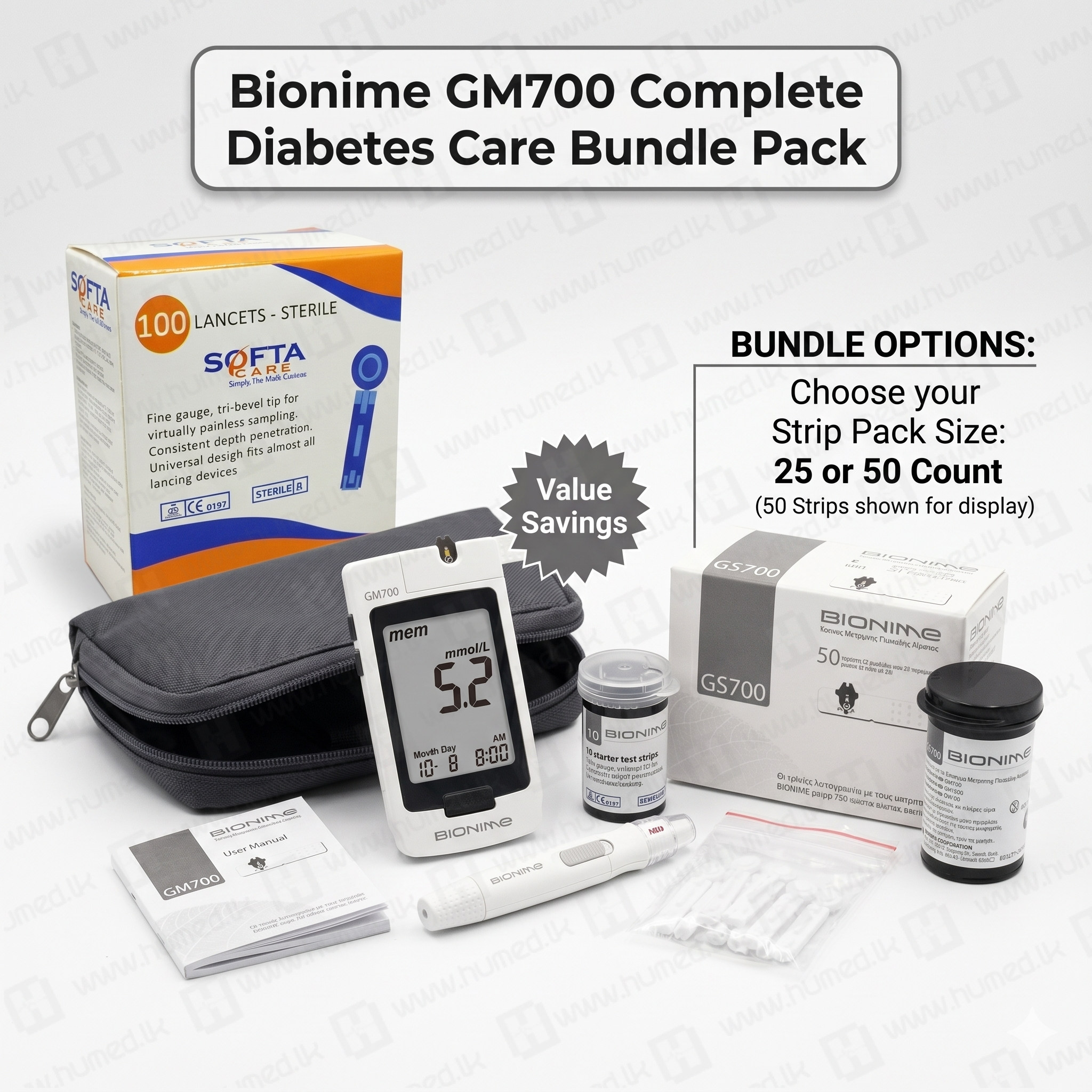 Bionime Glucometer Bundle – Complete Home Monitoring Pack